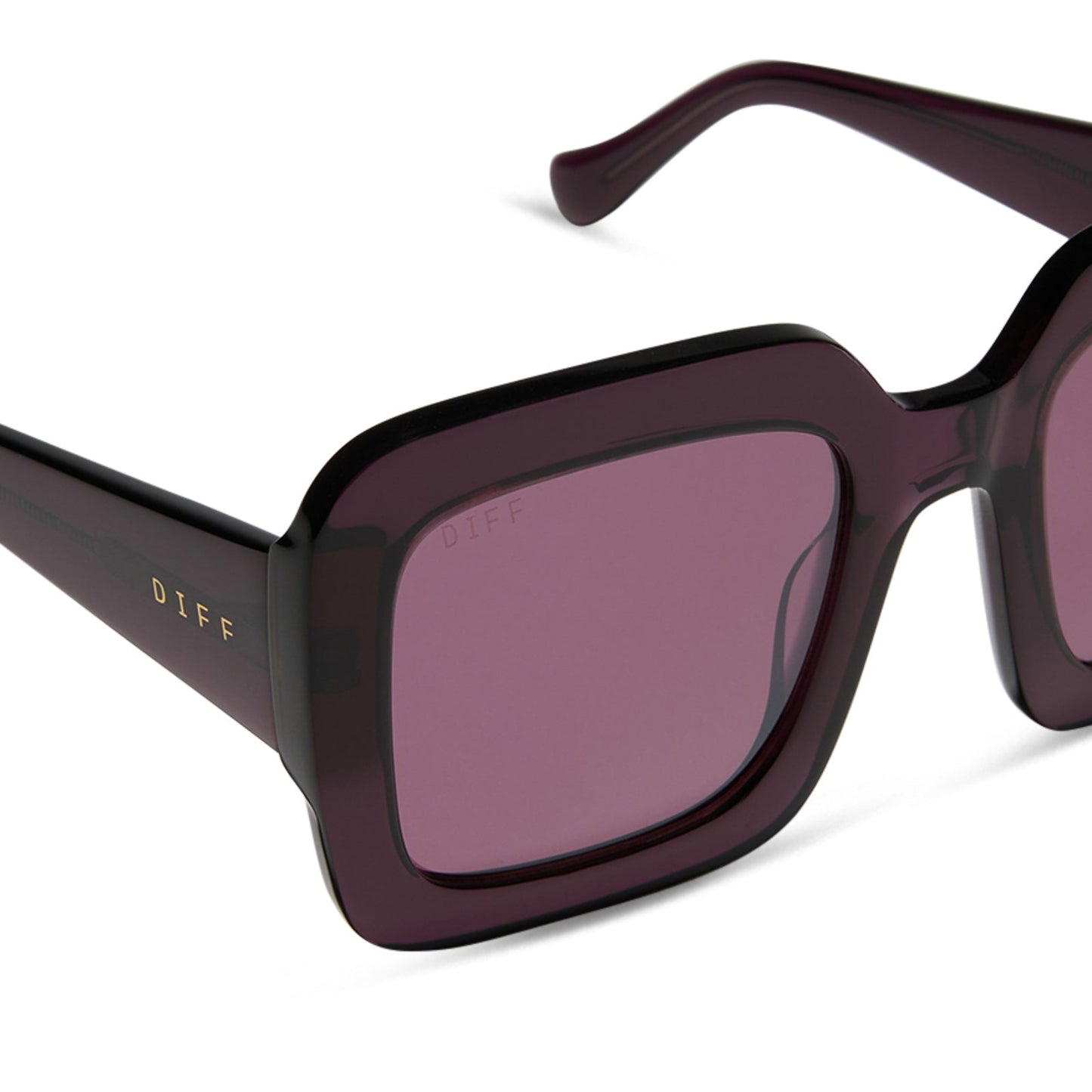 CHARISE - AUBERGINE + AUBERGINE W SILVER FLASH SUNGLASSES