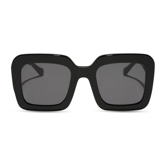 CHARISE - BLACK + GREY + POLARIZED SUNGLASSES