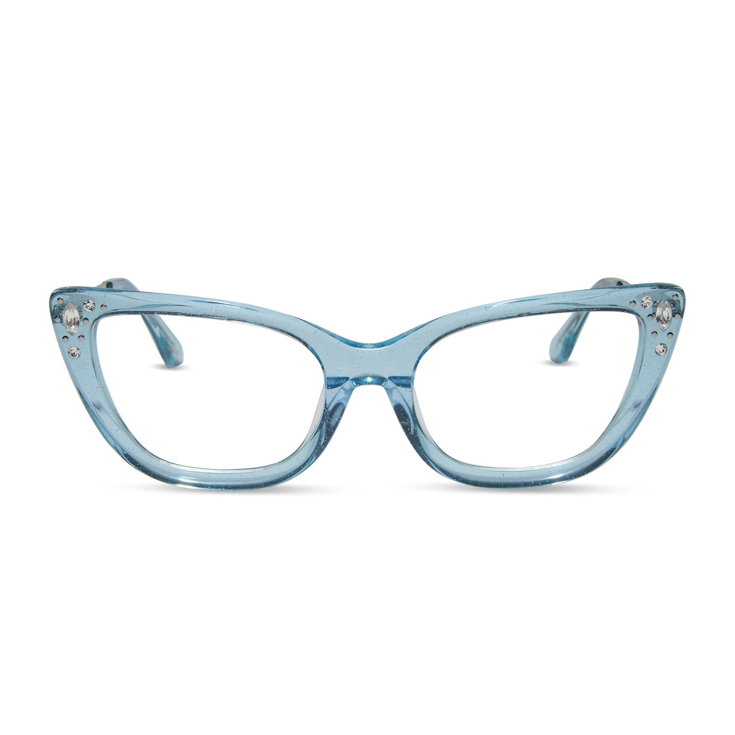 DISNEY PRINCESS - CINDERELLA + BLUE CRYSTAL GLITTER + PRESCRIPTION GLASSES