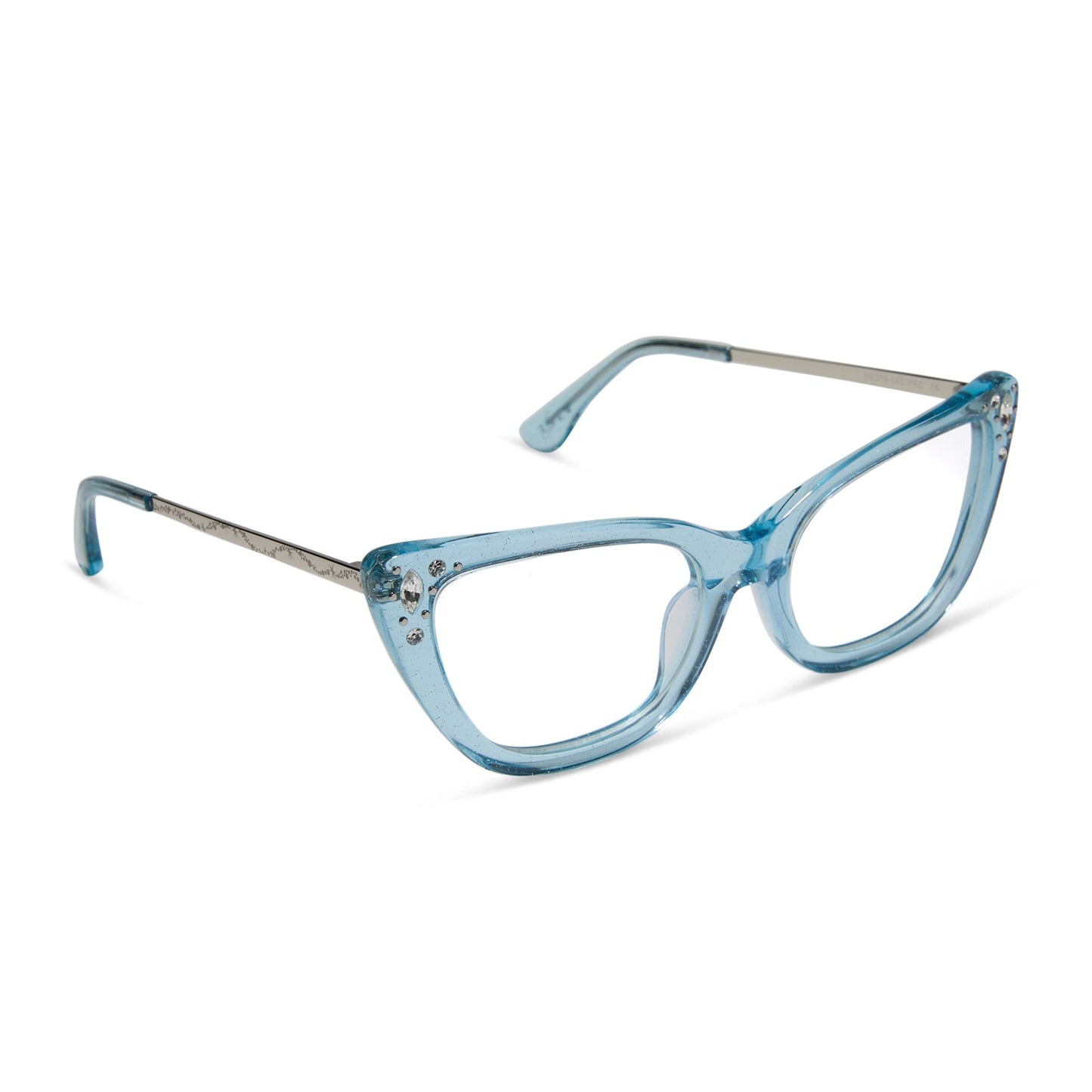 DISNEY PRINCESS - CINDERELLA + BLUE CRYSTAL GLITTER + PRESCRIPTION GLASSES