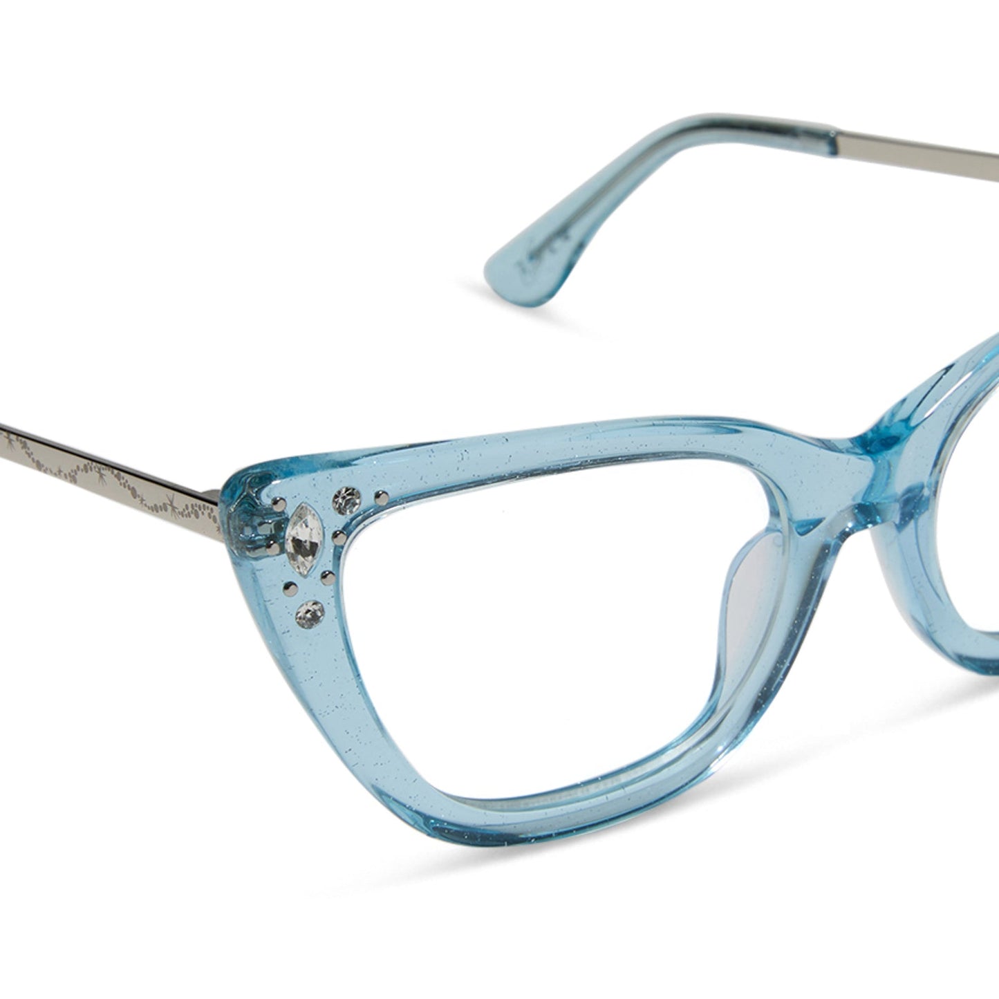 DISNEY PRINCESS - CINDERELLA + BLUE CRYSTAL GLITTER + PRESCRIPTION GLASSES