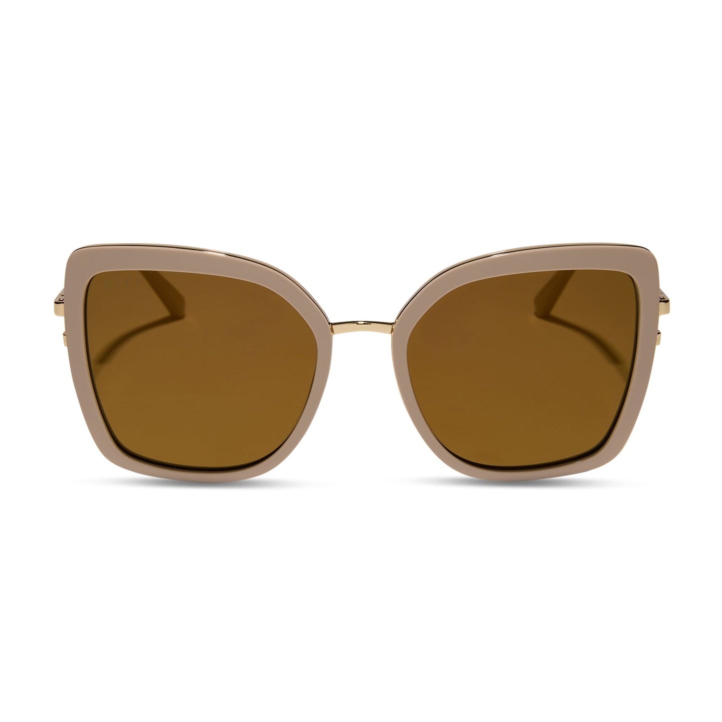 CLARISSE - ALMOND + BROWN GOLD FLASH + POLARIZED SUNGLASSES