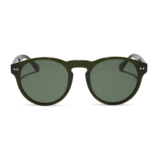 CODY - DARK OLIVE CRYSTAL + G15 + POLARIZED SUNGLASSES