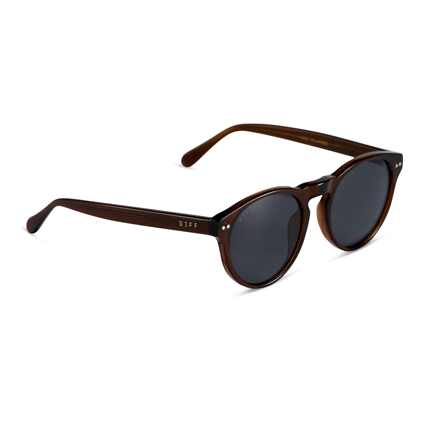 CODY - WHISKEY CRYSTAL + STEEL BLUE POLARIZED SUNGLASSES