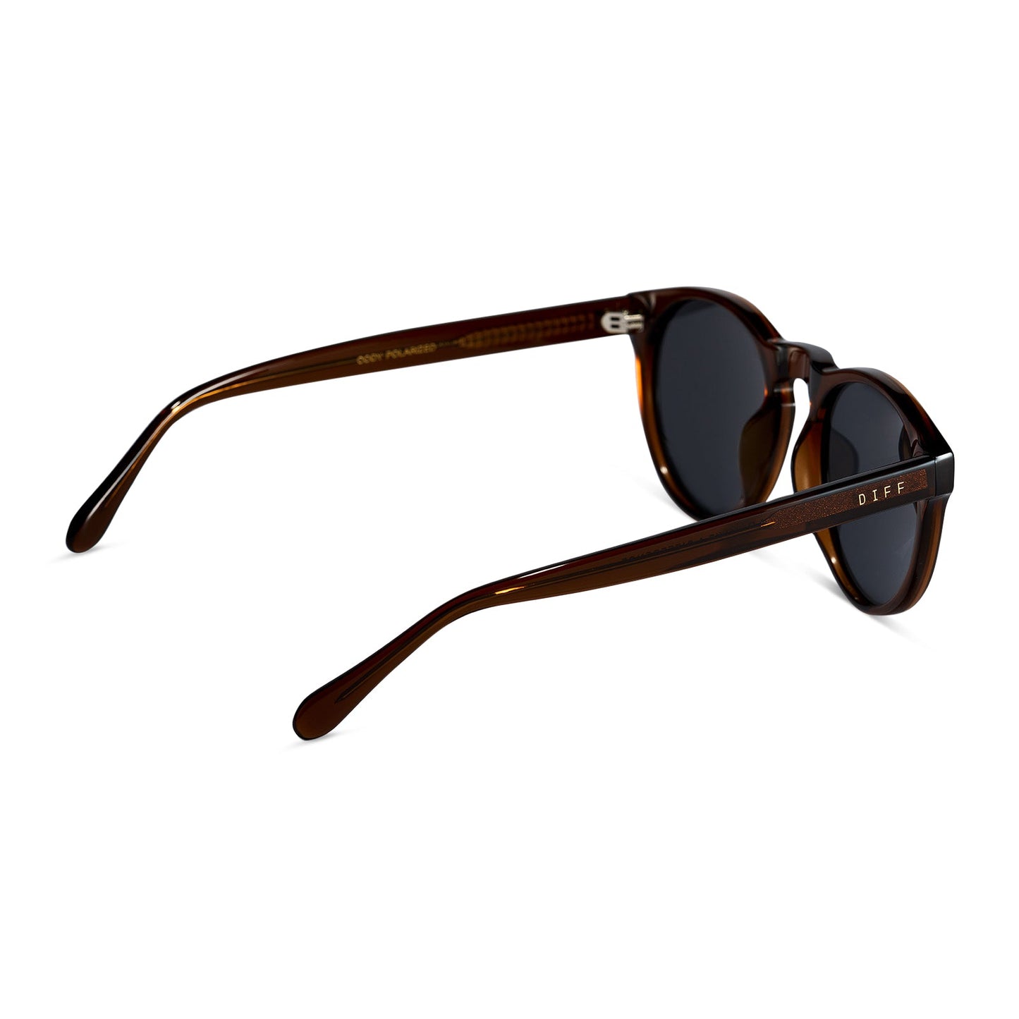 CODY - WHISKEY CRYSTAL + STEEL BLUE POLARIZED SUNGLASSES