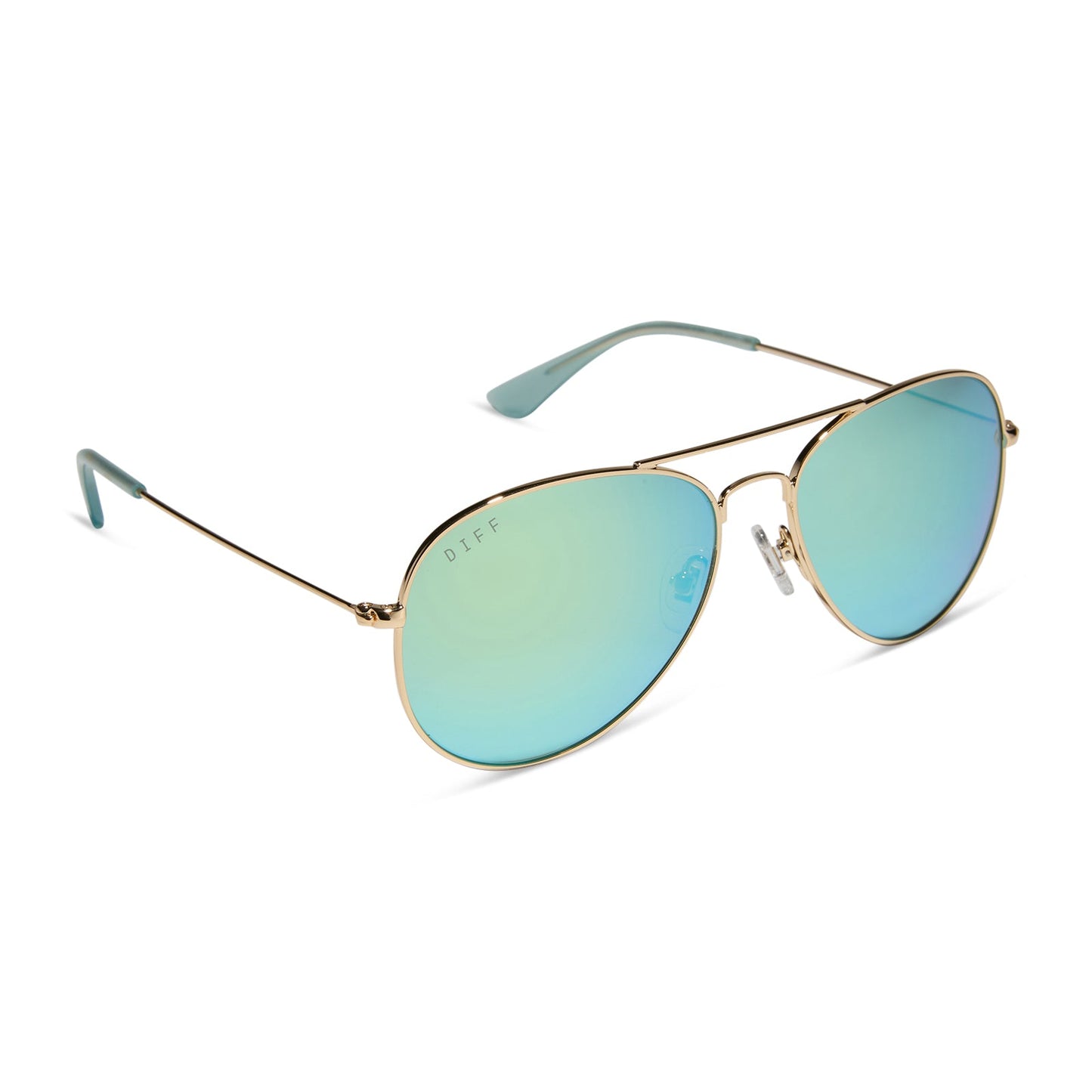 CRUZ - GOLD + AQUATIC AWE MIRROR SUNGLASSES