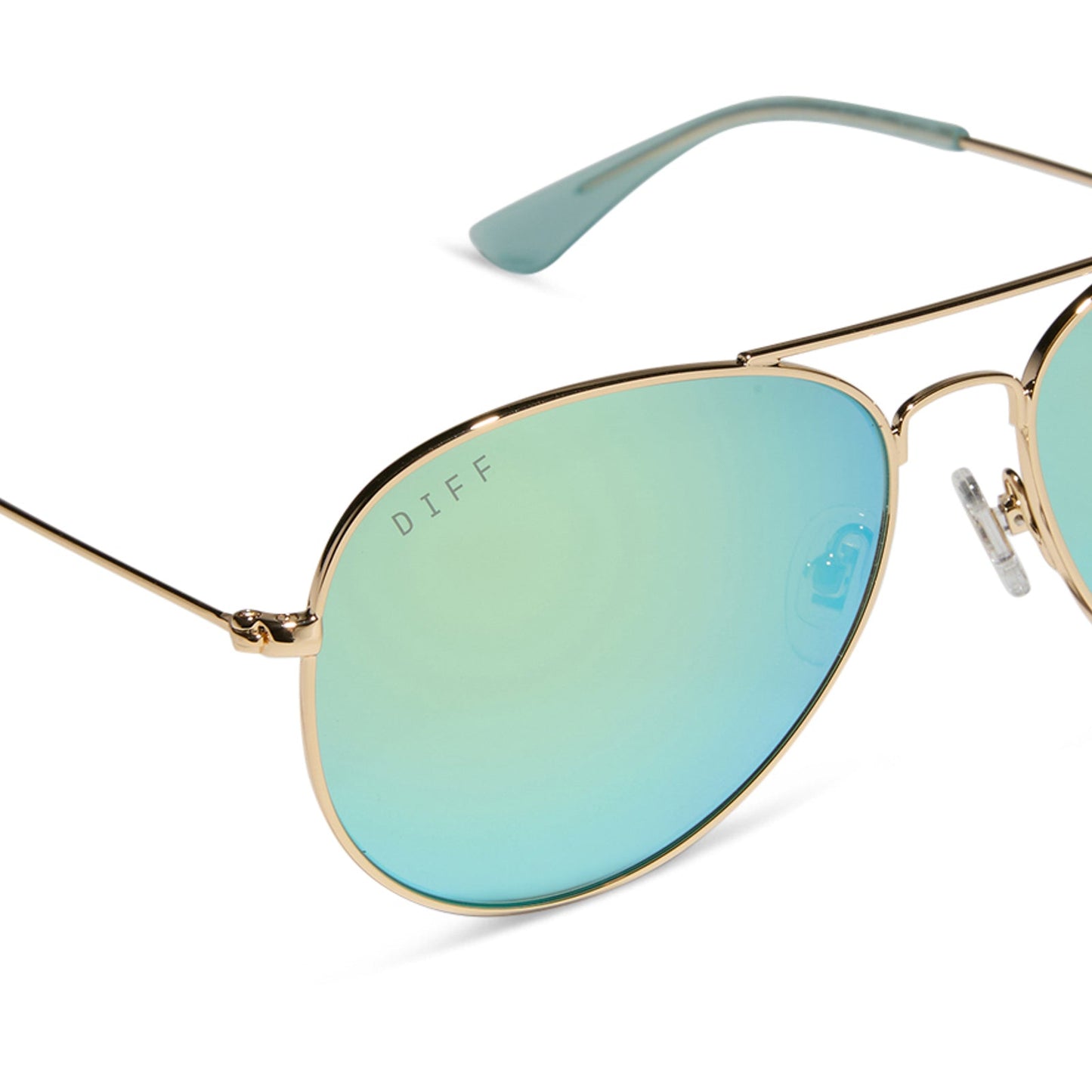 CRUZ - GOLD + AQUATIC AWE MIRROR SUNGLASSES