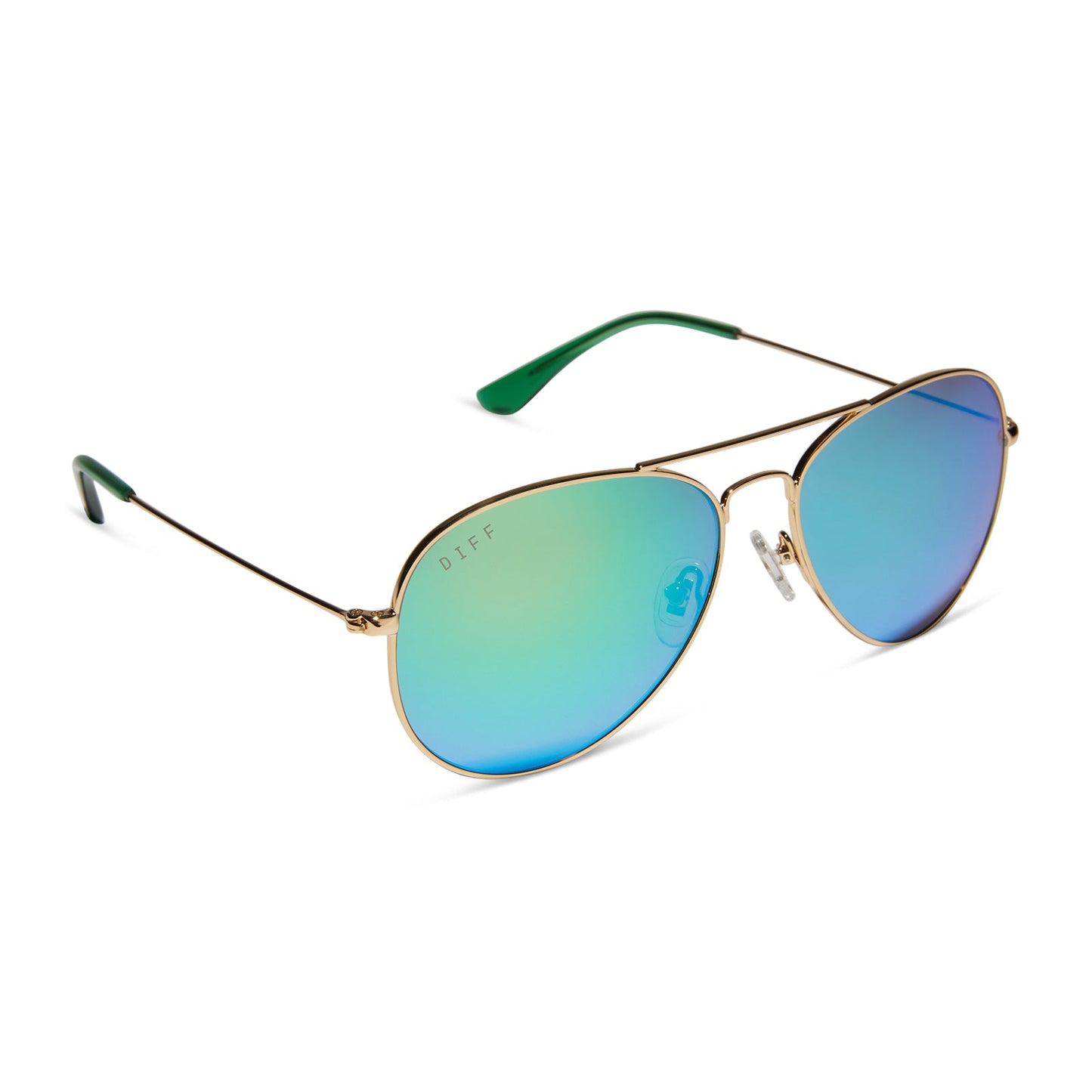 CRUZ - GOLD + GREEN MIRROR + POLARIZED SUNGLASSES