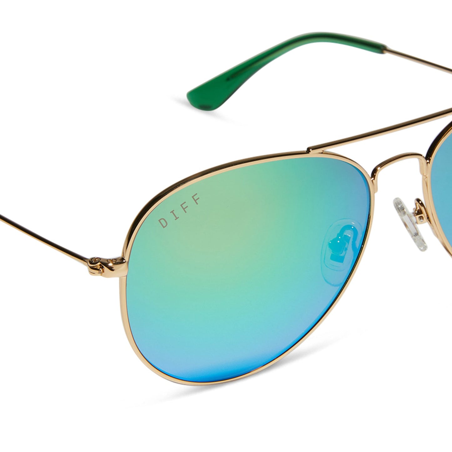 CRUZ - GOLD + GREEN MIRROR + POLARIZED SUNGLASSES