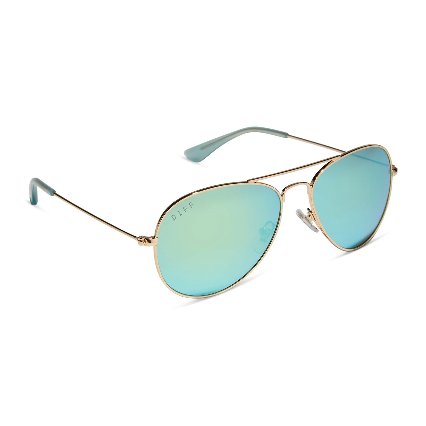 CRUZ XS - GOLD + AQUATIC AWE MIRROR SUNGLASSES