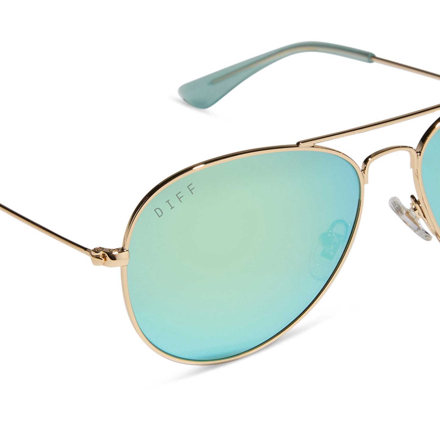 CRUZ XS - GOLD + AQUATIC AWE MIRROR SUNGLASSES