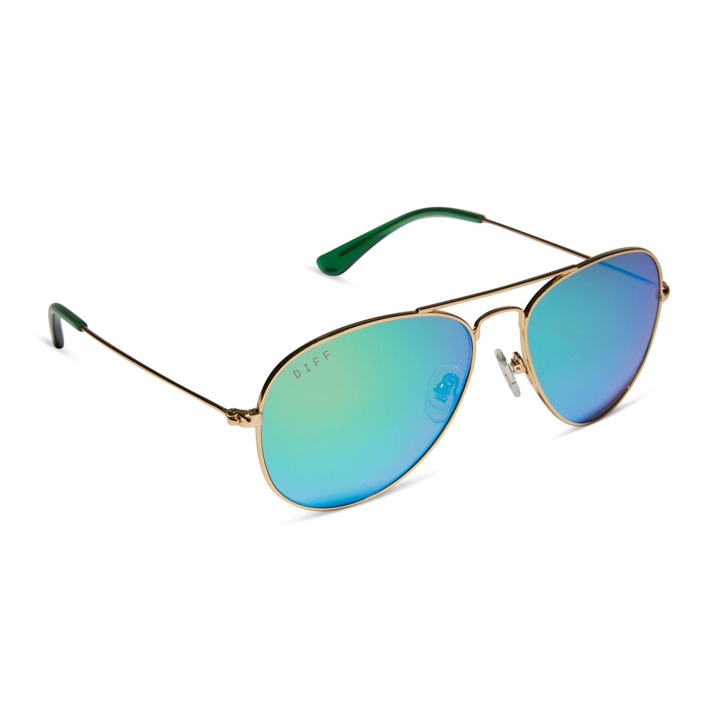 CRUZ XS - GOLD + GREEN MIRROR + POLARIZED SUNGLASSES