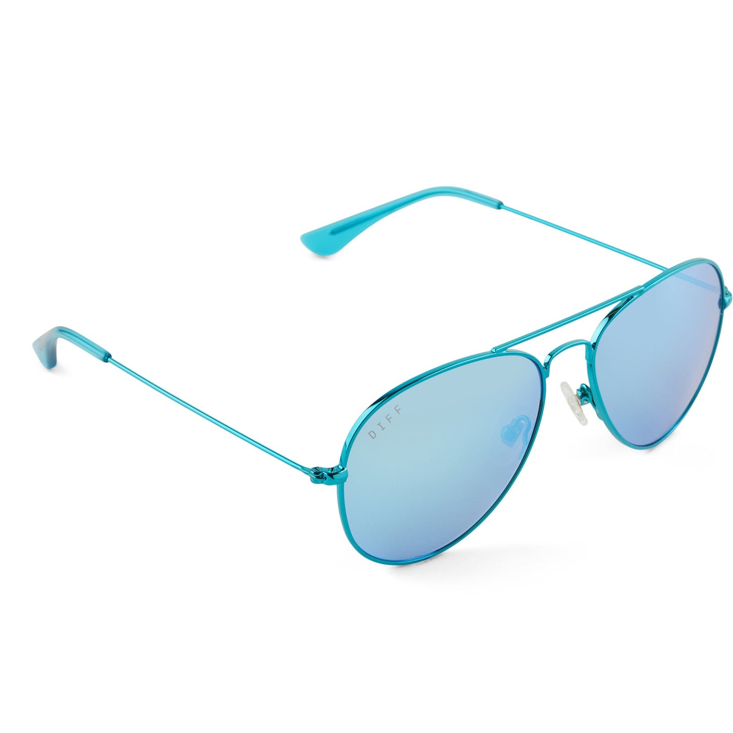 CRUZ XS - TURQUOISE METALLIC + TEAL MIRROR SUNGLASSES