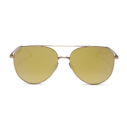 DASH - GOLD + BRILLIANT GOLD MIRROR + POLARIZED SUNGLASSES