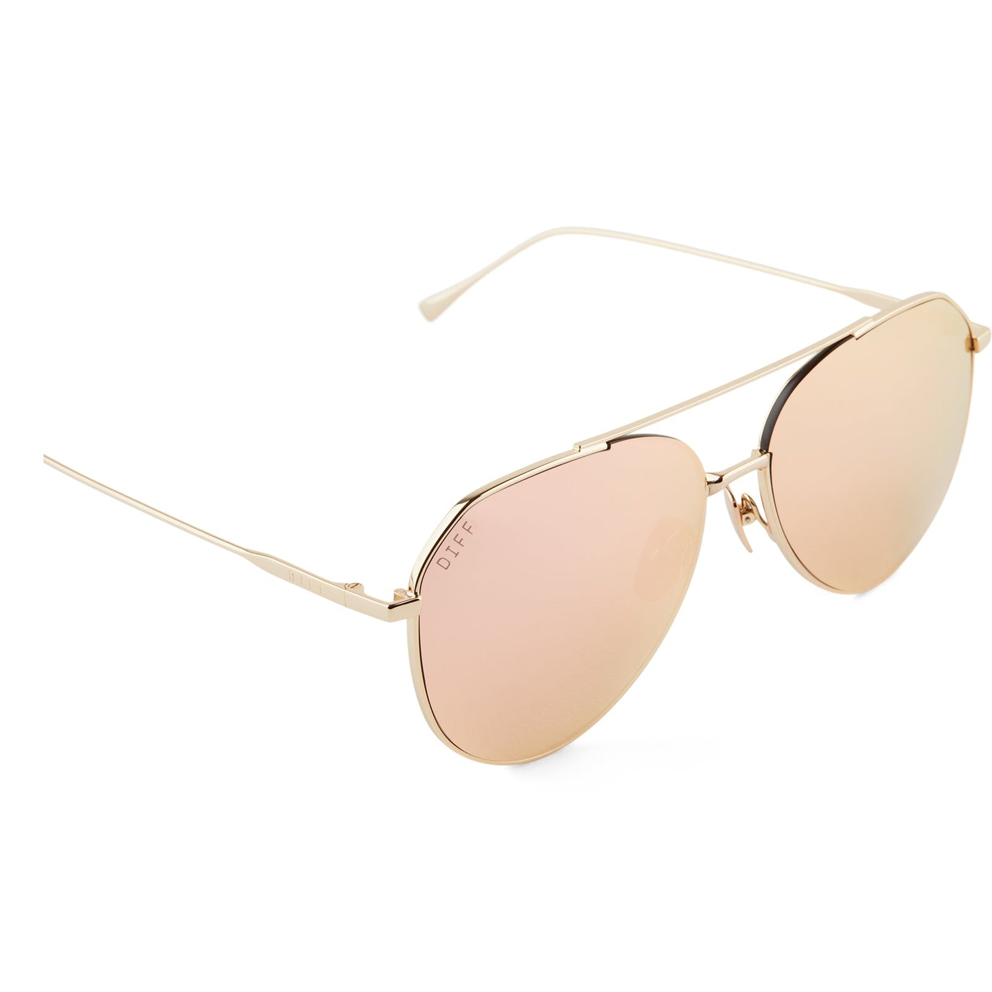 DASH - GOLD + PEACH MIRROR SUNGLASSES