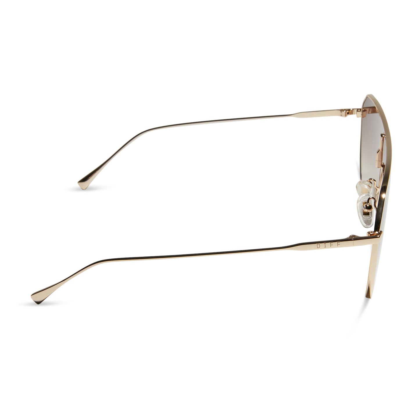 DASH SHIELD - GOLD + BROWN GRADIENT SUNGLASSES