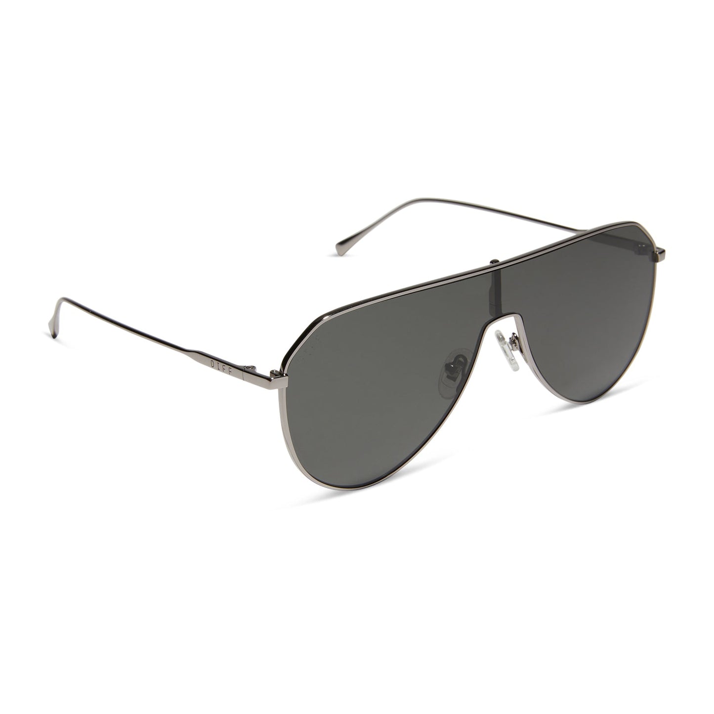 DASH SHIELD - GUNMETAL + GREY SUNGLASSES