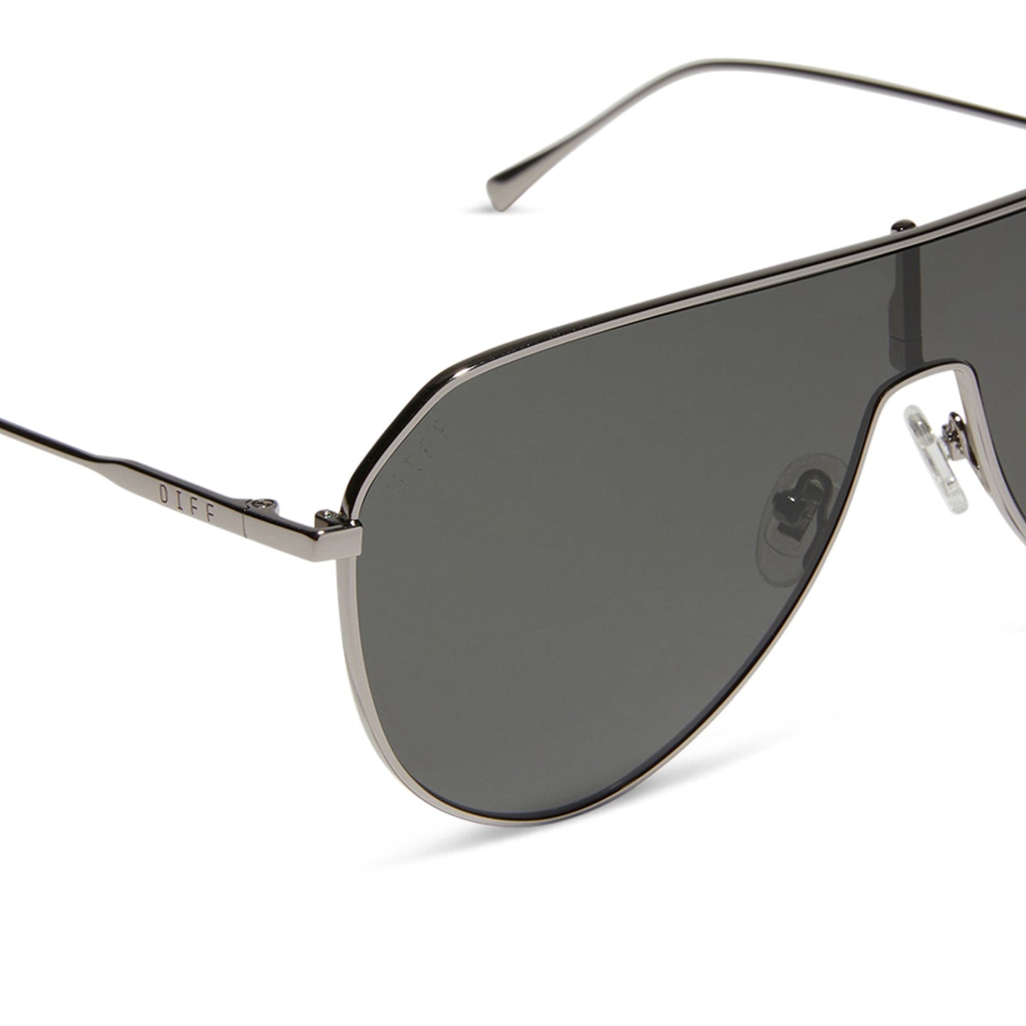 DASH SHIELD - GUNMETAL + GREY SUNGLASSES