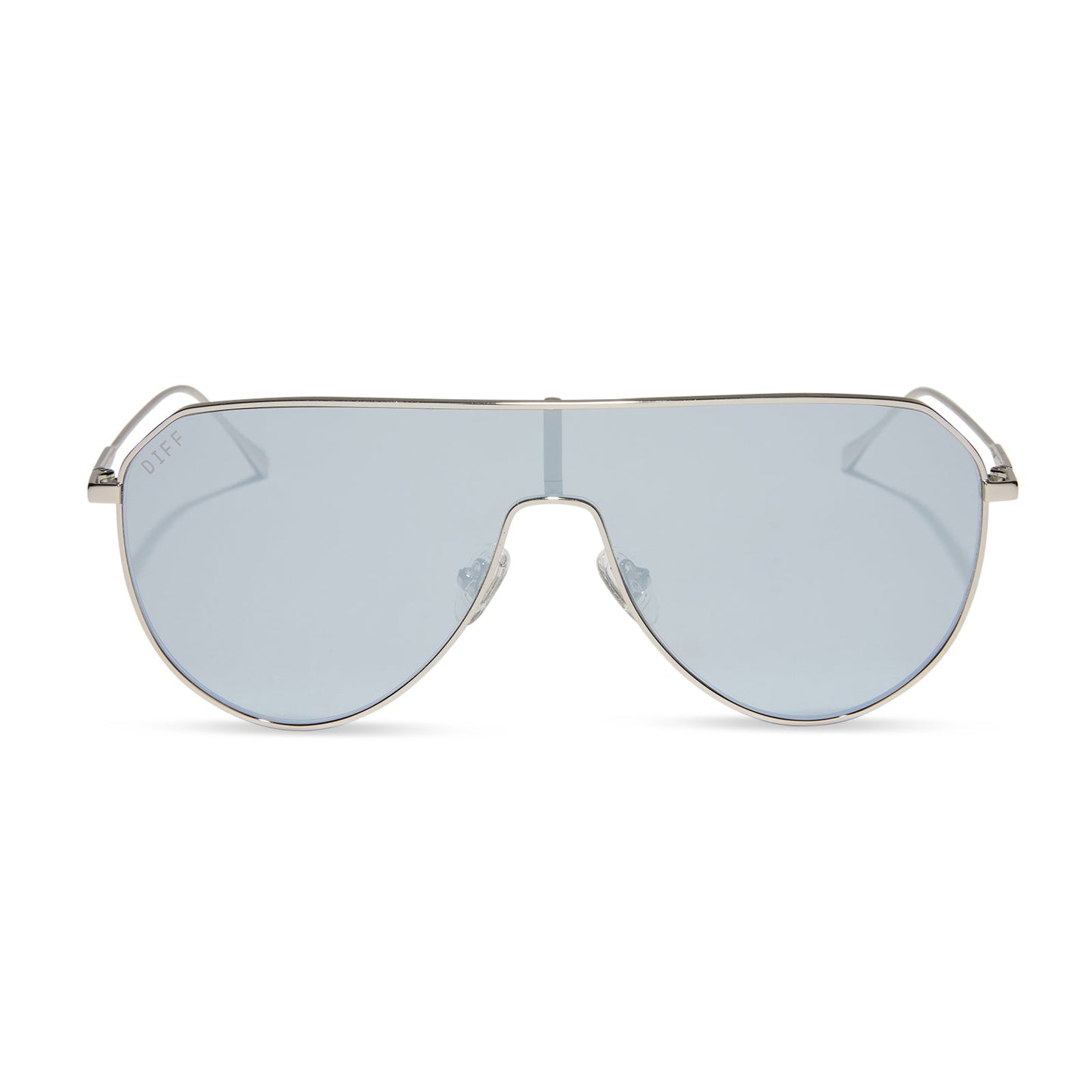 DASH SHIELD - SILVER + SILVER MIRROR SUNGLASSES