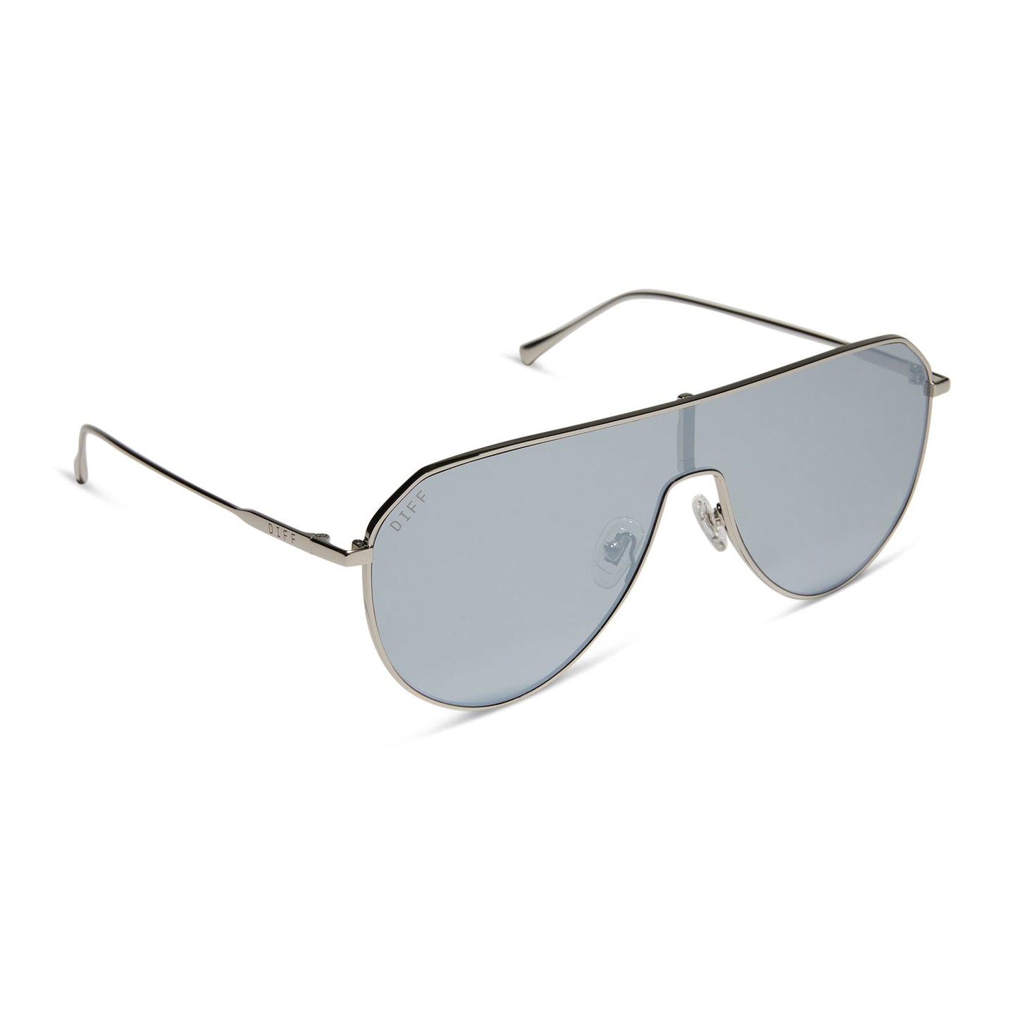 DASH SHIELD - SILVER + SILVER MIRROR SUNGLASSES