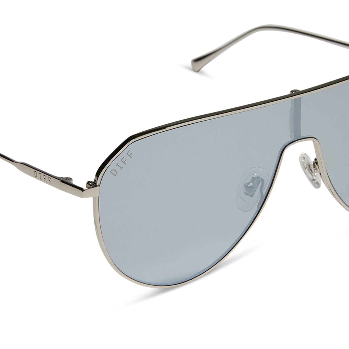 DASH SHIELD - SILVER + SILVER MIRROR SUNGLASSES