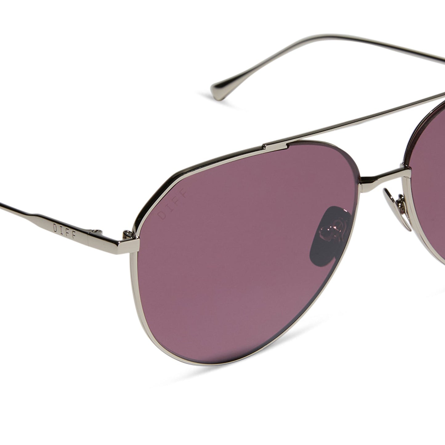 DASH - SILVER + AUBERGINE W SILVER FLASH + POLARIZED SUNGLASSES