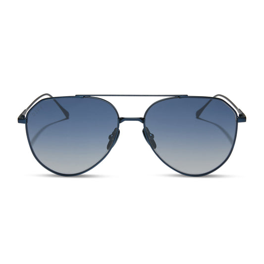 DASH XS - DEEP NAVY METAL + AEGEAN BLUE FLASH SUNGLASSES