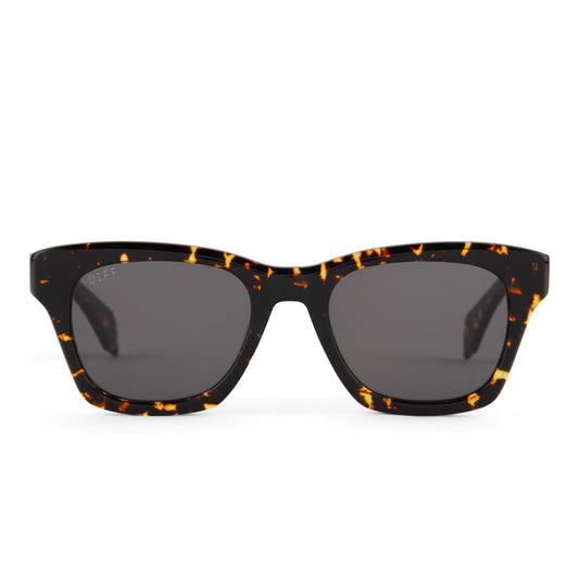 DEAN - FIERY TORTOISE + GREY + POLARIZED SUNGLASSES