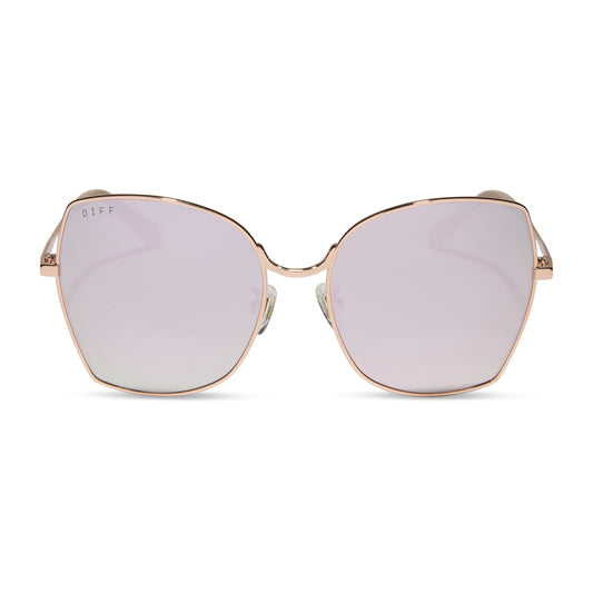 DONNA - CHAMPAGNE + CHERRY BLOSSOM MIRROR + POLARIZED SUNGLASSES