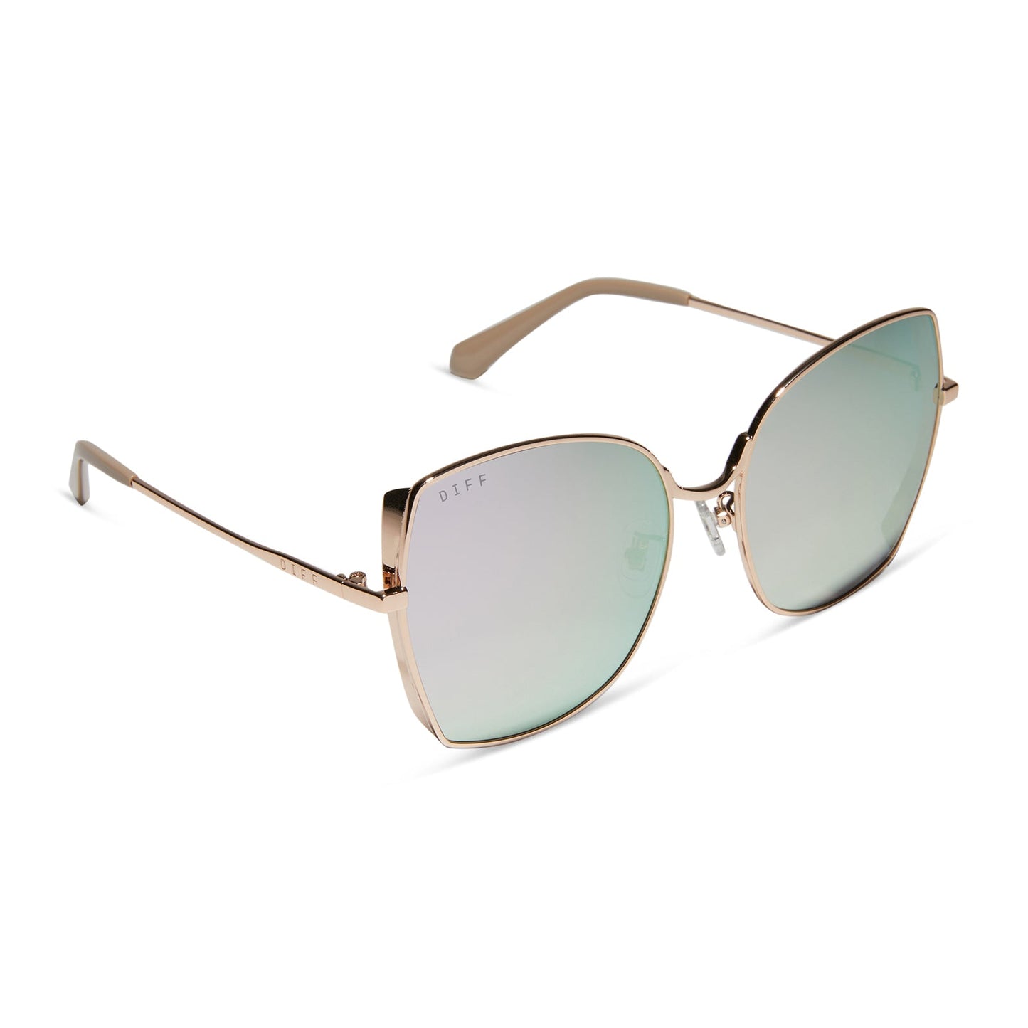 DONNA - CHAMPAGNE + CHERRY BLOSSOM MIRROR + POLARIZED SUNGLASSES