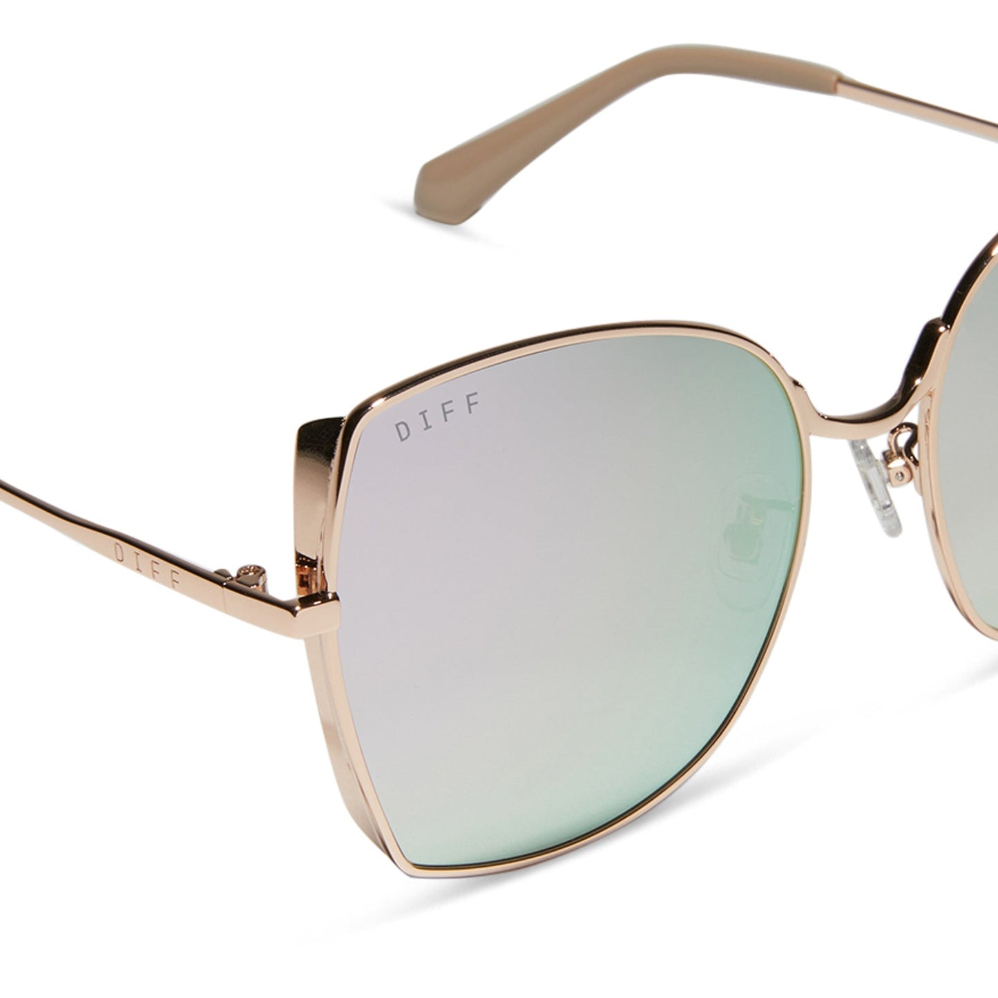 DONNA - CHAMPAGNE + CHERRY BLOSSOM MIRROR + POLARIZED SUNGLASSES