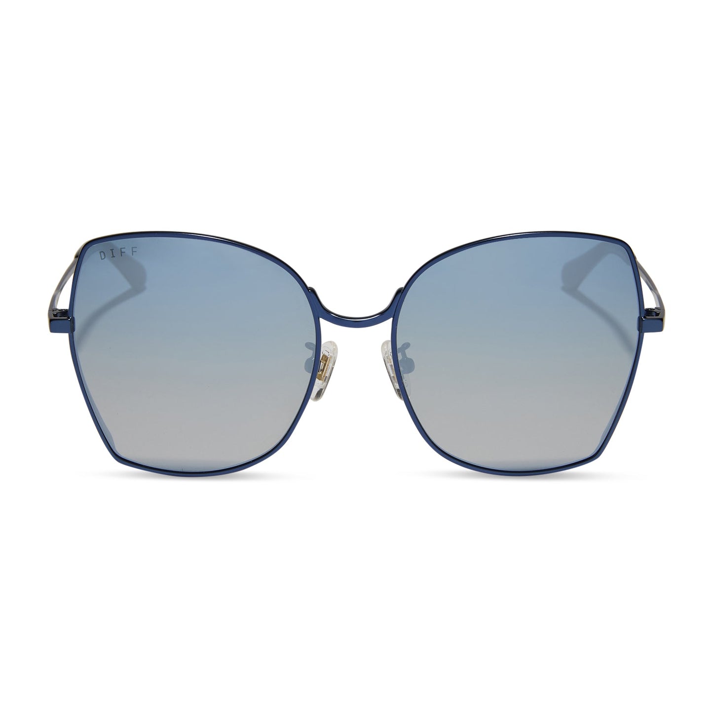 DONNA - DEEP NAVY METAL + AEGEAN BLUE FLASH SUNGLASSES