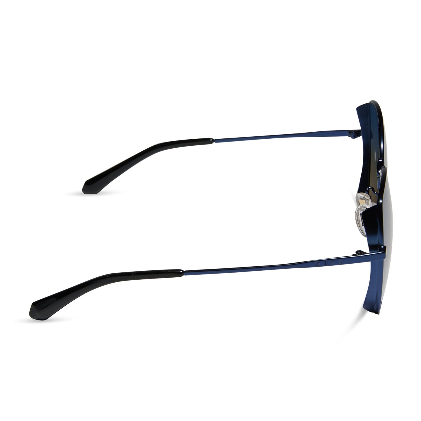 DONNA - DEEP NAVY METAL + AEGEAN BLUE FLASH SUNGLASSES