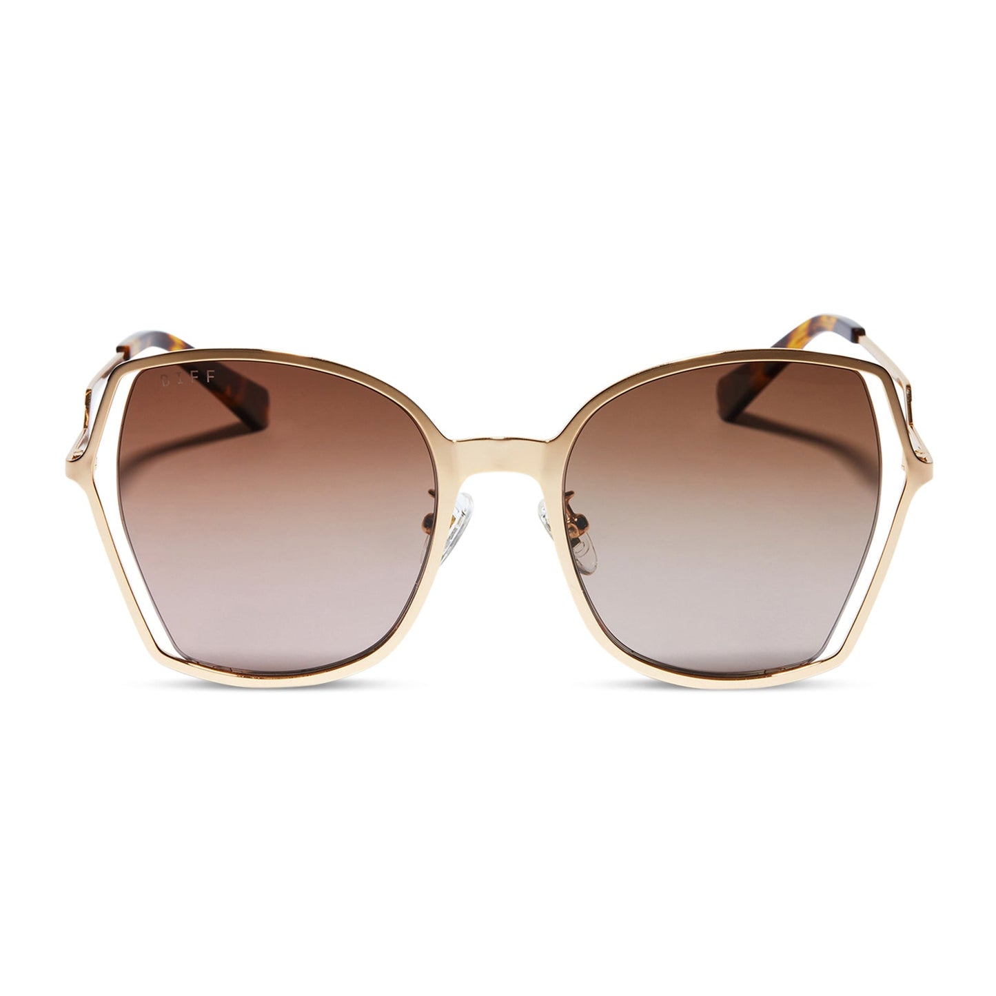 DONNA III - GOLD + BROWN GRADIENT POLARIZED SUNGLASSES