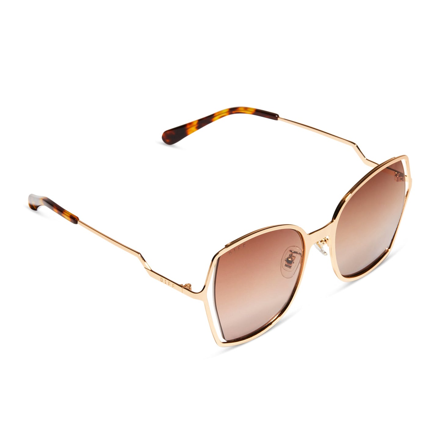 DONNA III - GOLD + BROWN GRADIENT POLARIZED SUNGLASSES