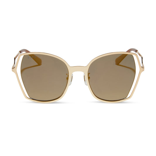 DONNA III - GOLD + GOLD MIRROR + POLARIZED SUNGLASSES