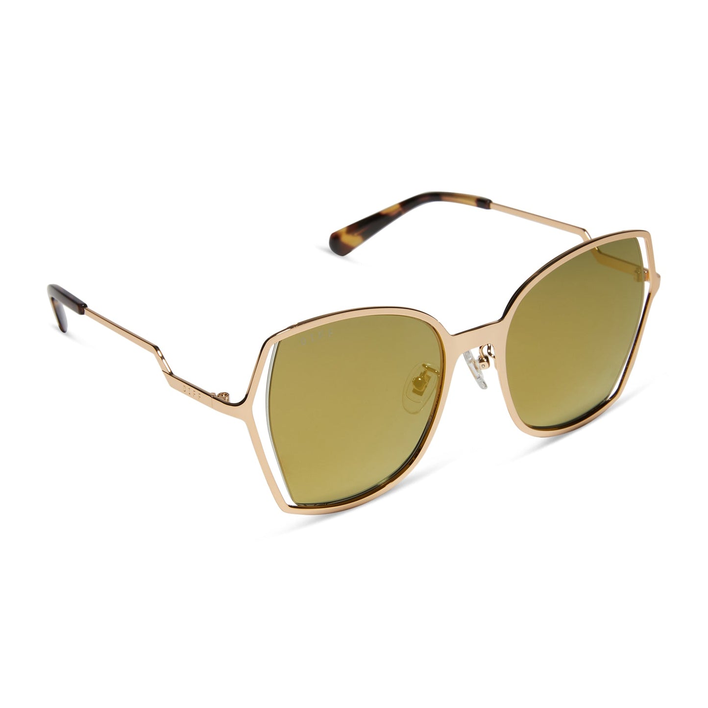 DONNA III - GOLD + MOSS MIRROR + POLARIZED SUNGLASSES