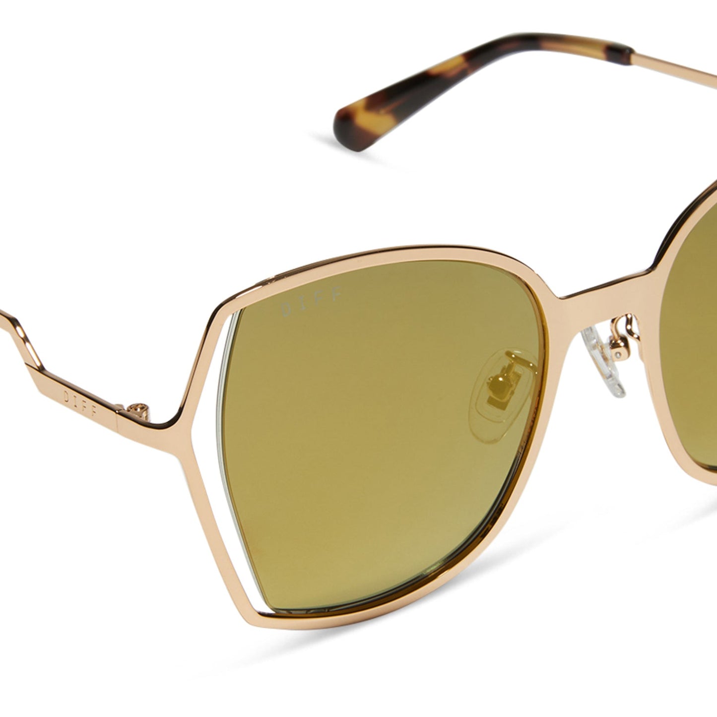 DONNA III - GOLD + MOSS MIRROR + POLARIZED SUNGLASSES