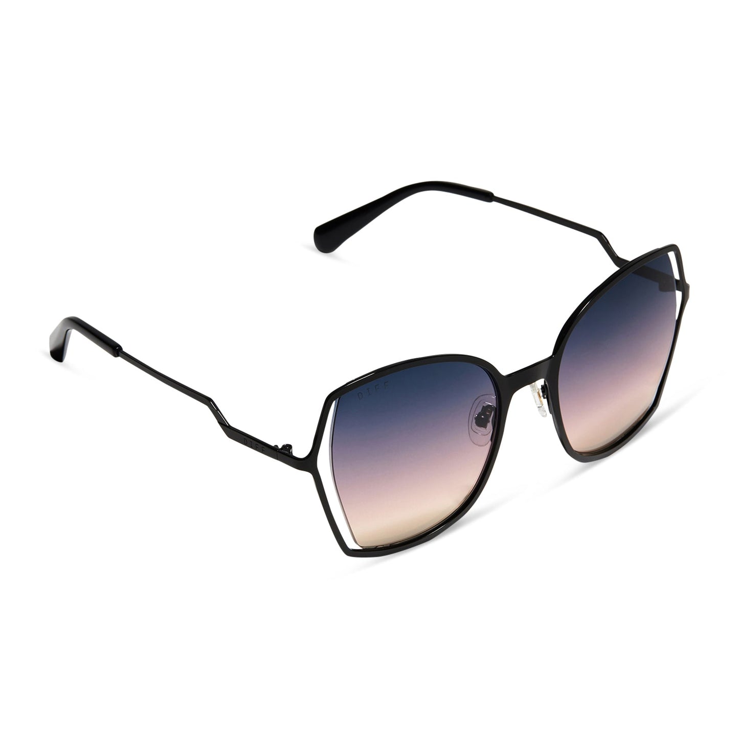 DONNA III - MATTE BLACK + TWILIGHT GRADIENT SUNGLASSES