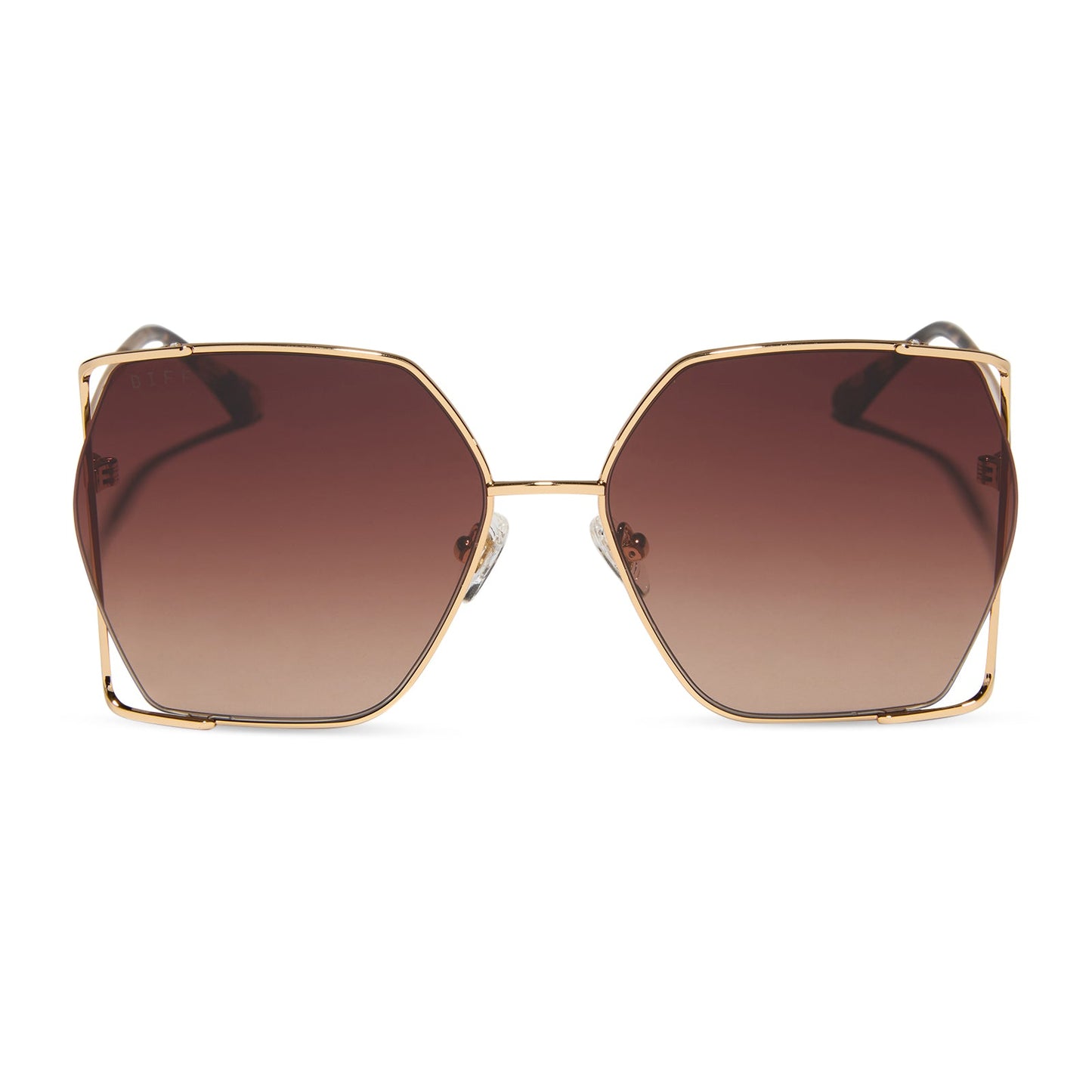 DONNA IV - GOLD + BROWN GRADIENT SUNGLASSES