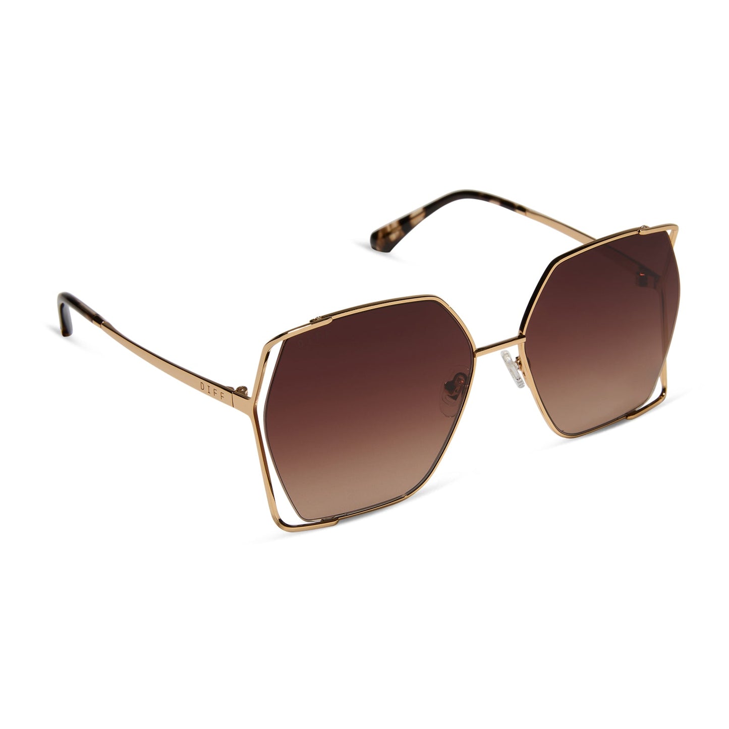 DONNA IV - GOLD + BROWN GRADIENT SUNGLASSES