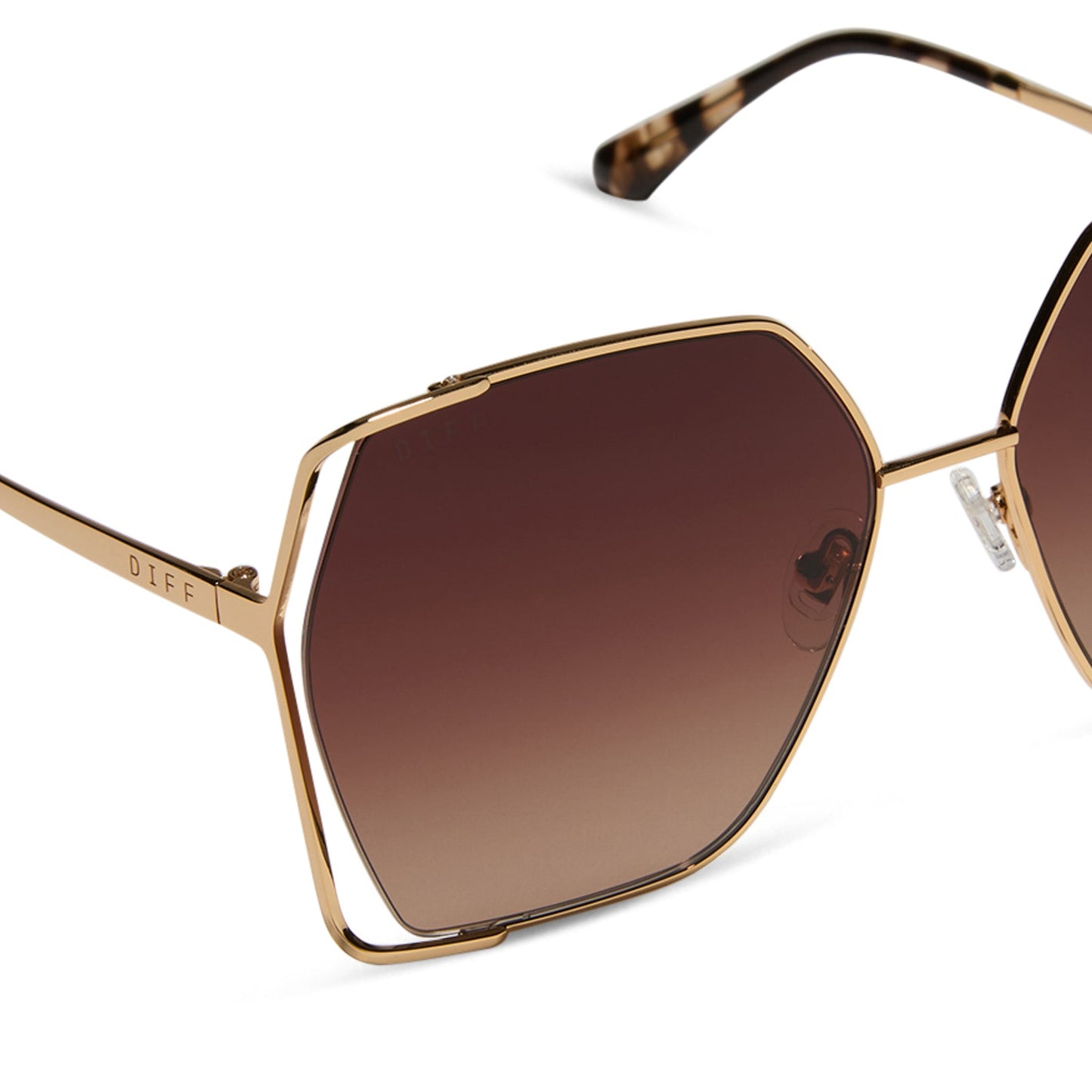 DONNA IV - GOLD + BROWN GRADIENT SUNGLASSES