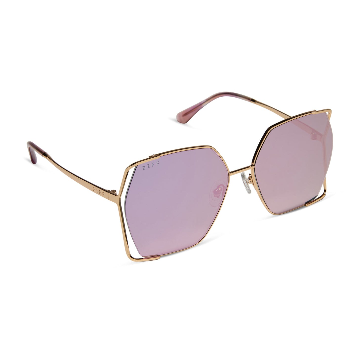 DONNA IV - GOLD + TAUPE MIRROR SUNGLASSES