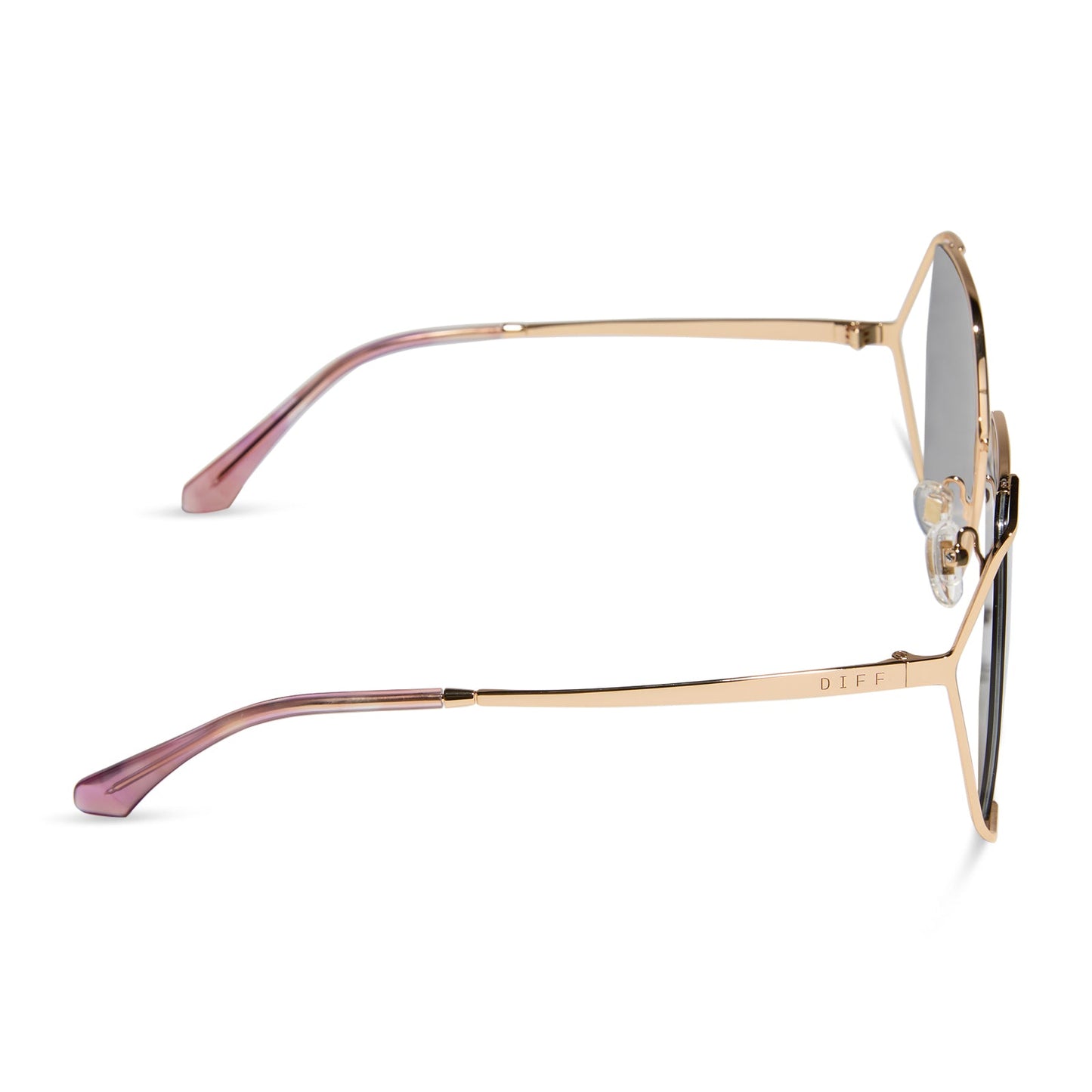 DONNA IV - GOLD + TAUPE MIRROR SUNGLASSES