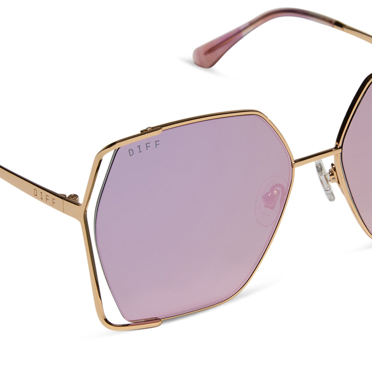 DONNA IV - GOLD + TAUPE MIRROR SUNGLASSES