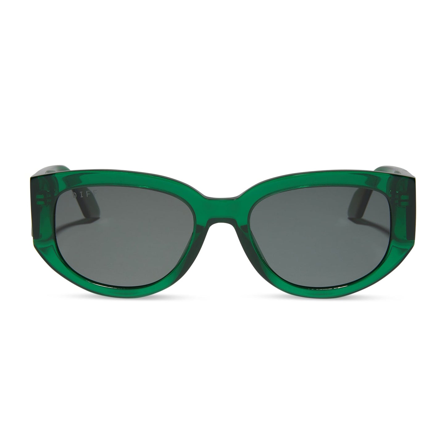 DREW - PALM GREEN CRYSTAL + GREY + POLARIZED SUNGLASSES