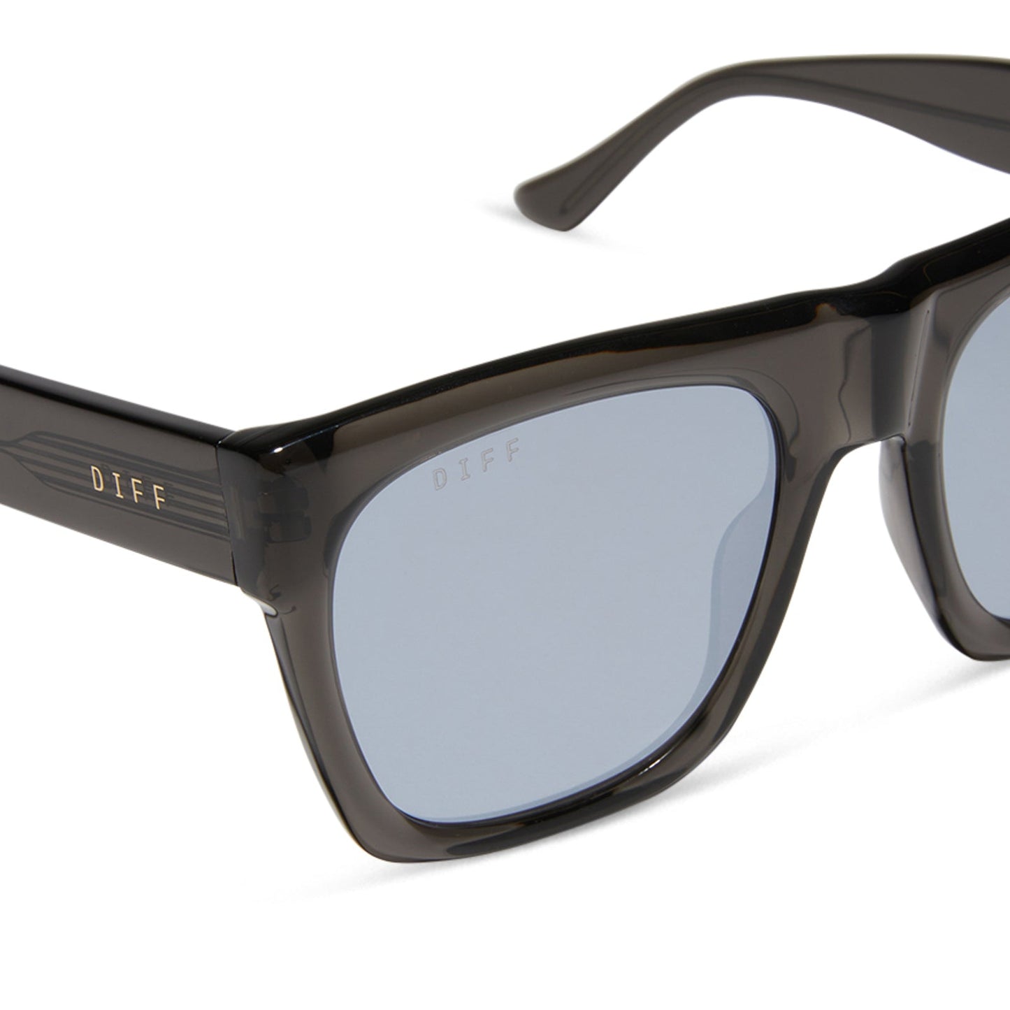 EASTON - BLACK SMOKE CRYSTAL + GREY MIRROR SUNGLASSES