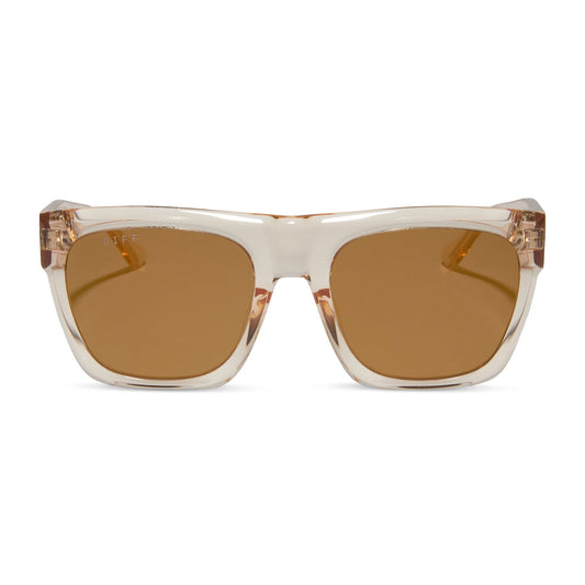 EASTON - VINTAGE ROSE CRYSTAL + BROWN GOLD FLASH SUNGLASSES