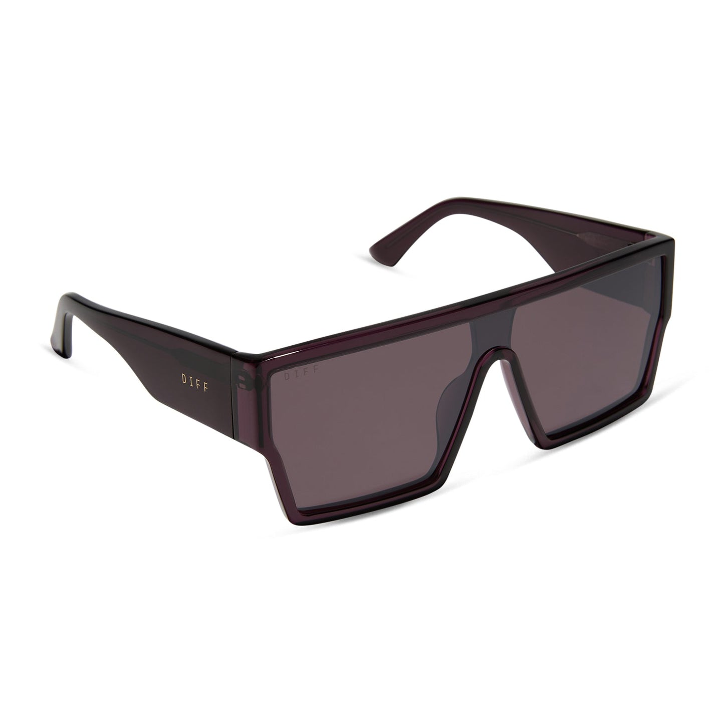 ELECTRA - AUBERGINE + AUBERGINE W SILVER FLASH SUNGLASSES