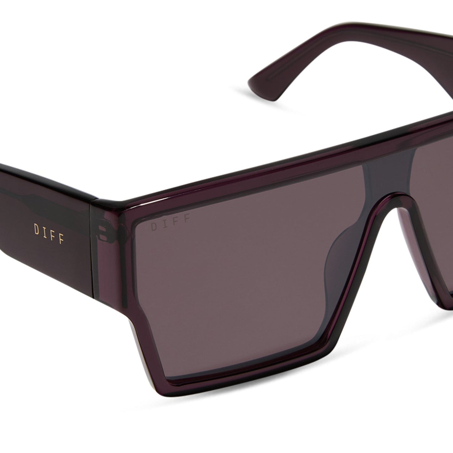 ELECTRA - AUBERGINE + AUBERGINE W SILVER FLASH SUNGLASSES